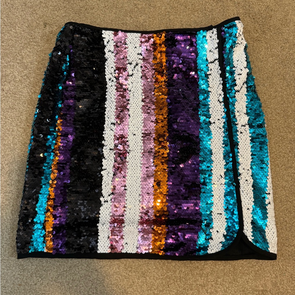 Francesca’s sparkly skirt. Brand JUN & IVY
